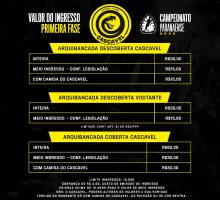 VALORES DOS INGRESSOS